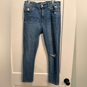 Joes Women’s Jeans size 31 Flawless high rise skinny crop blue jeans distressed